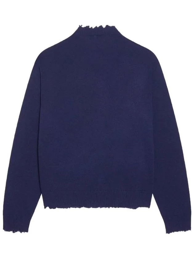 Balenciaga B Logo Knit Top Navy