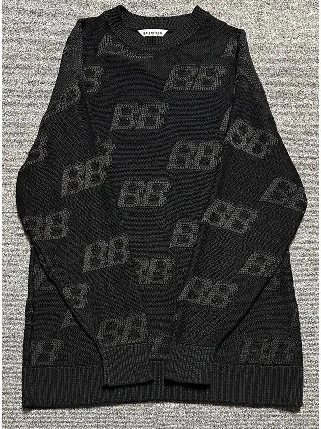 Balenciaga BB embroidered logo knit