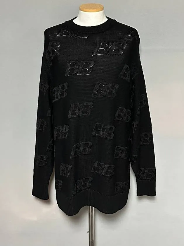 Balenciaga BB embroidered logo knit