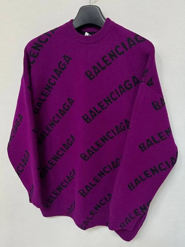 Balenciaga Logo over knit sweater 110