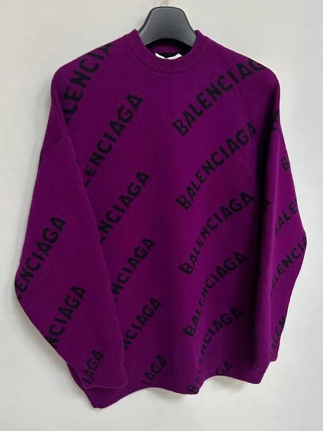 Balenciaga Logo over knit sweater 110
