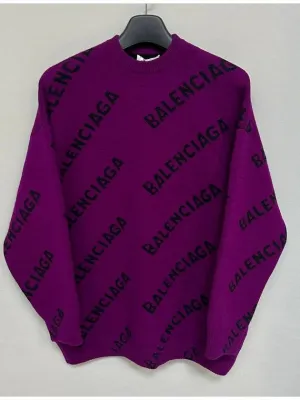 Balenciaga Logo over knit sweater 110