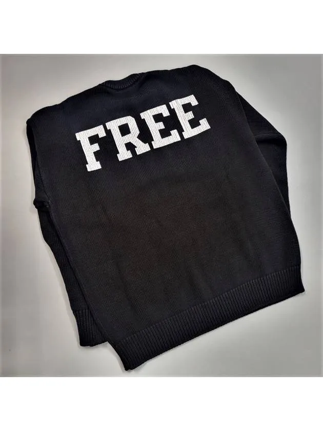 Balenciaga Men's Back Logo V-Neck Knit Top Black