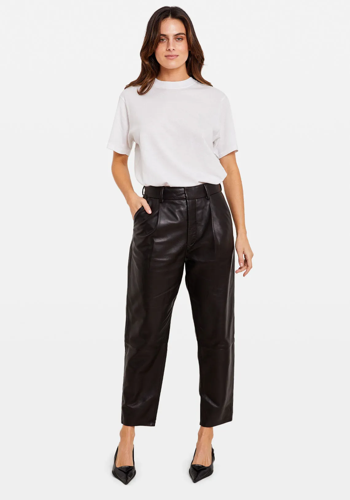 BECKY LEATHER TROUSER BLACK