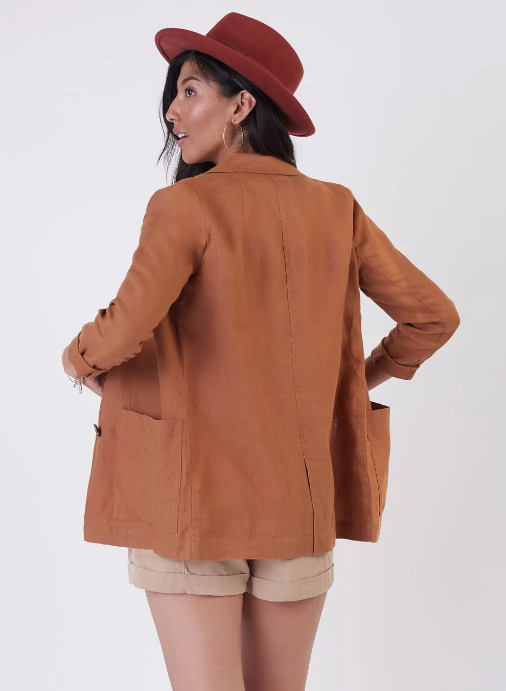Black Tape LS Linen Blazer