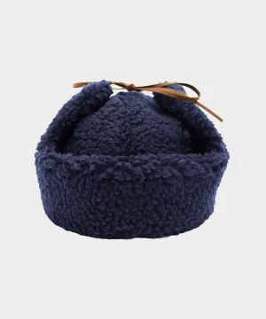 Cbleami Boa Aviator Hat in Navy