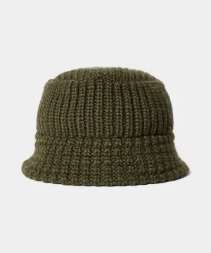 Cbleami Knit Bucket Hat in Olive