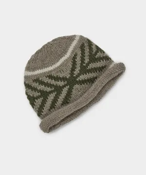 Cbleami Wool Jacquard Cap in Beige