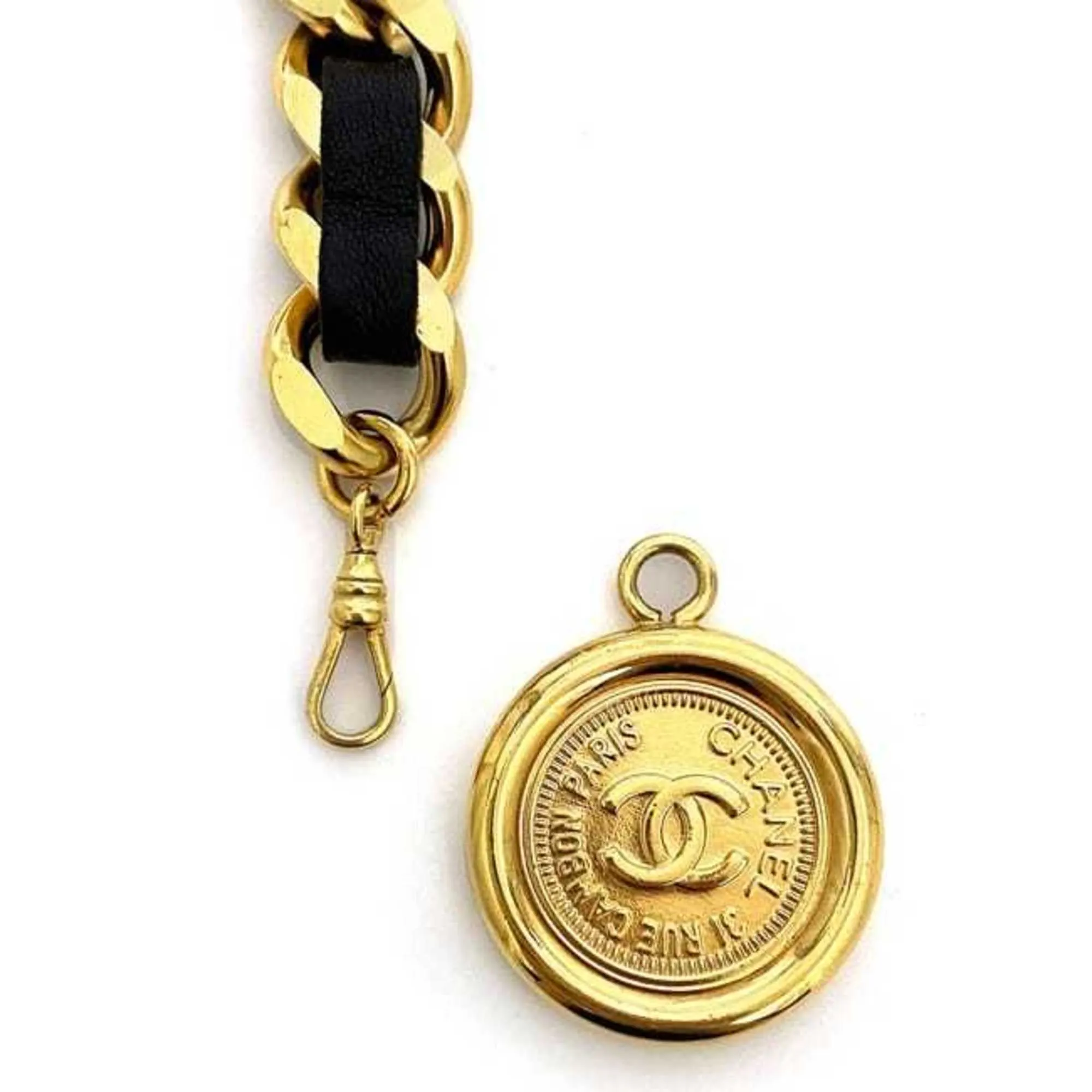 Chanel Cambon Black Leather Accessories