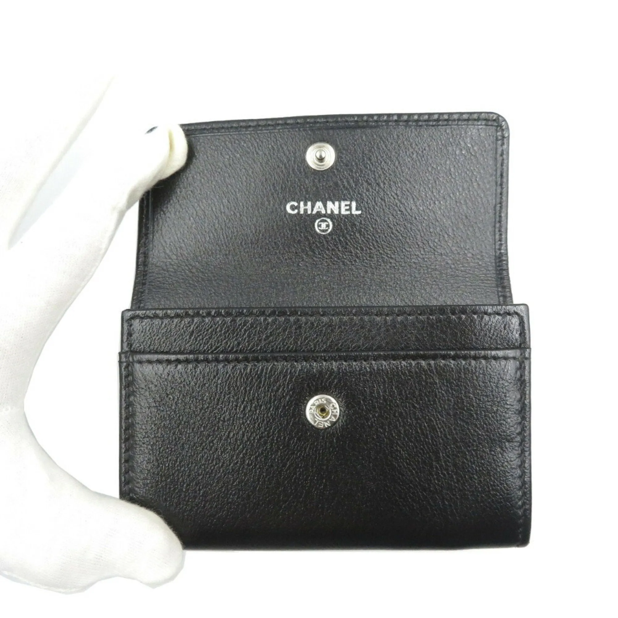 Chanel Camellia Black Leather Accessories