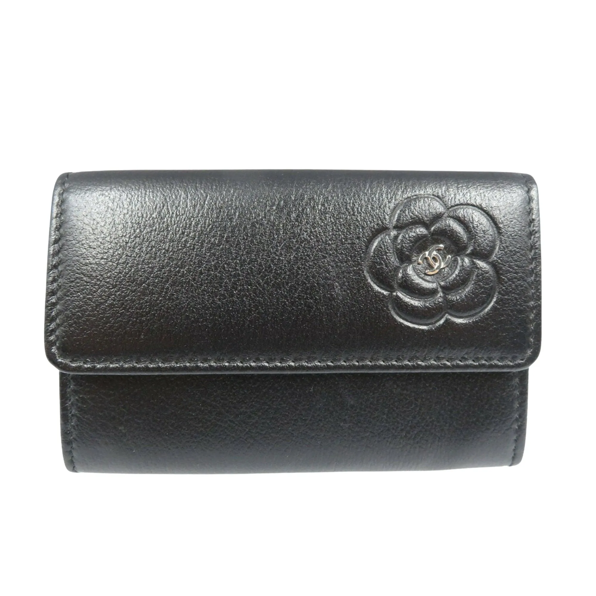 Chanel Camellia Black Leather Accessories