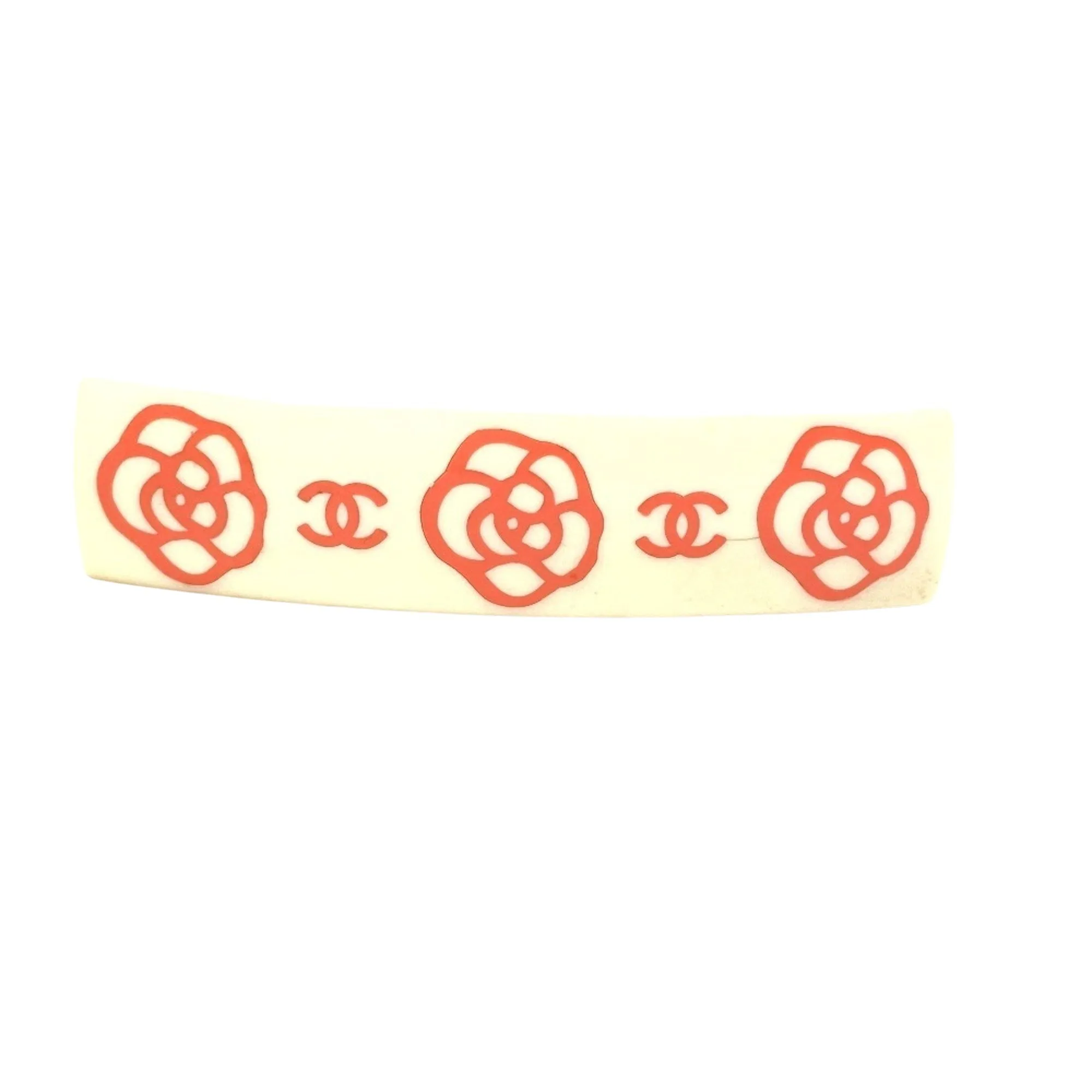 Chanel Camellia Ecru Plastic Accessories