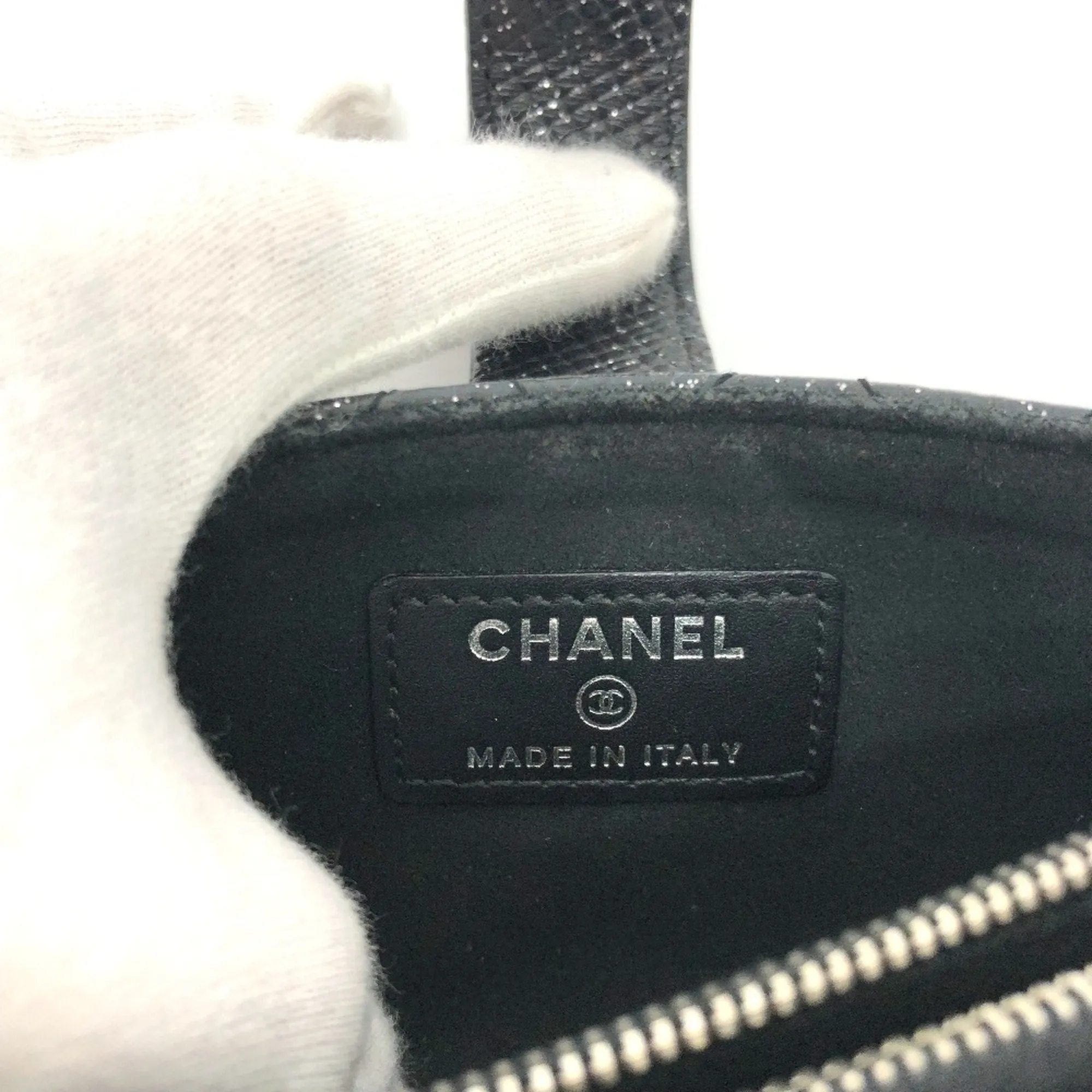 Chanel Matelass Black Leather Accessories