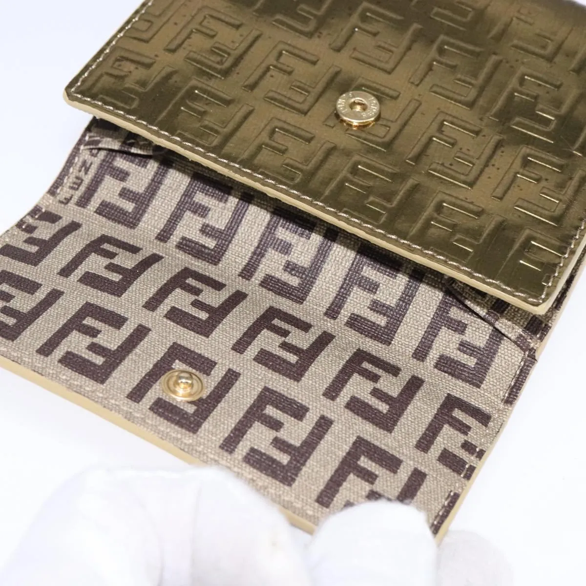 Fendi Zucchino Gold Patent Leather Accessories