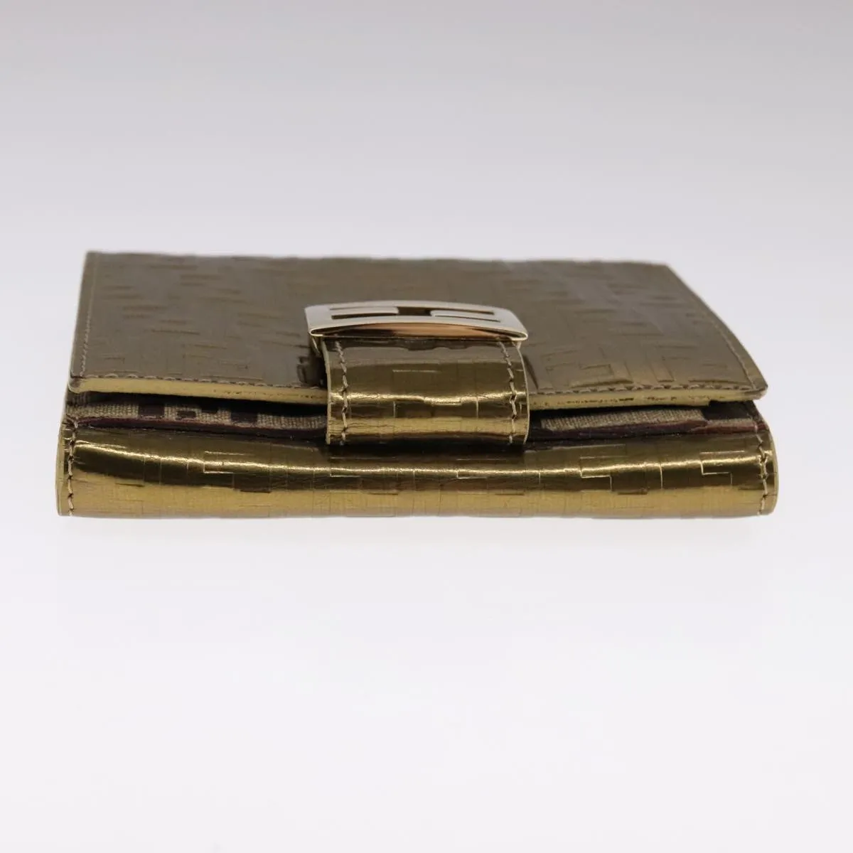 Fendi Zucchino Gold Patent Leather Accessories