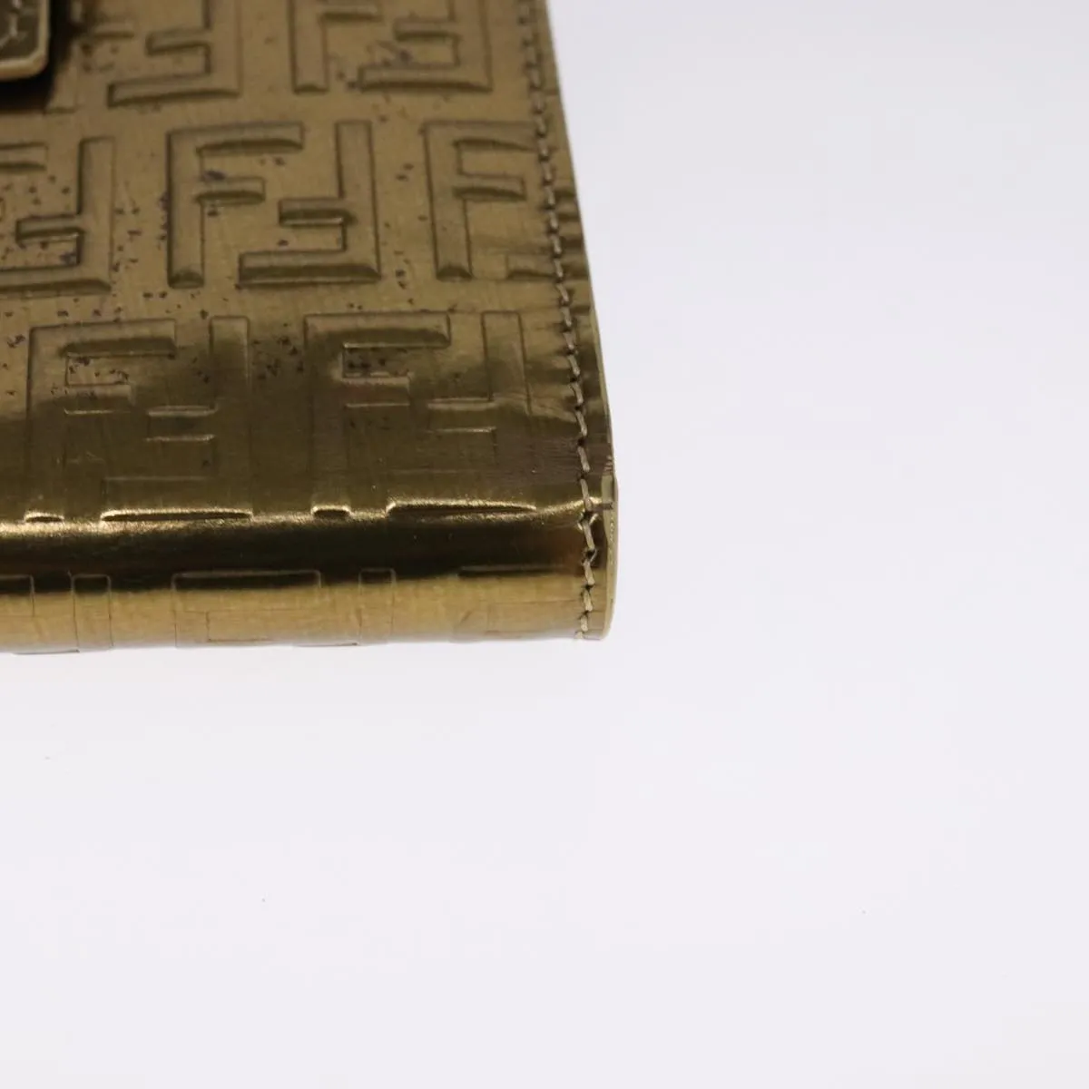 Fendi Zucchino Gold Patent Leather Accessories
