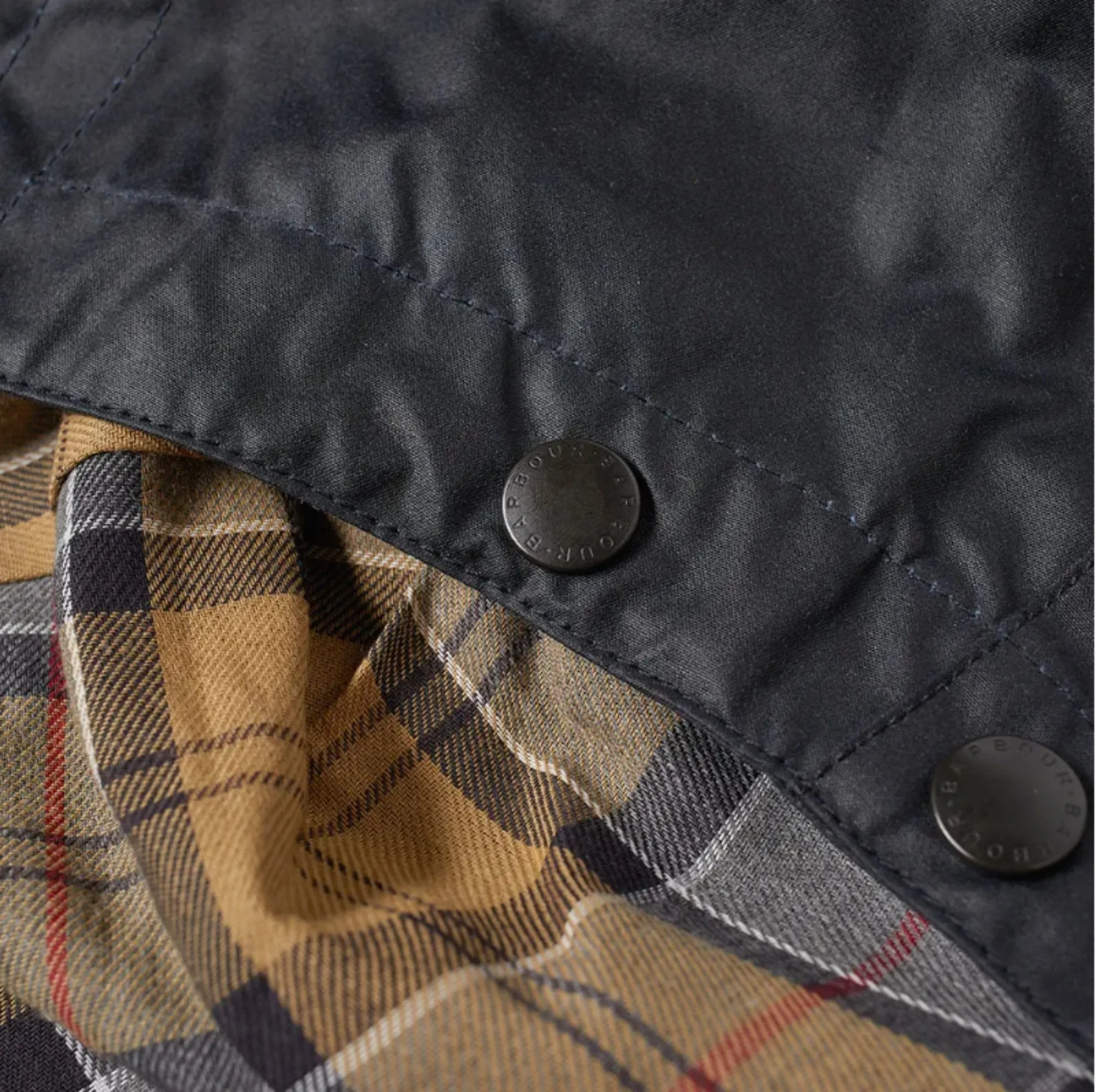 HENRY SARTORIAL X BARBOUR Cotton Plain Hood NAVY