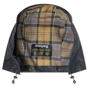 HENRY SARTORIAL X BARBOUR Cotton Plain Hood NAVY