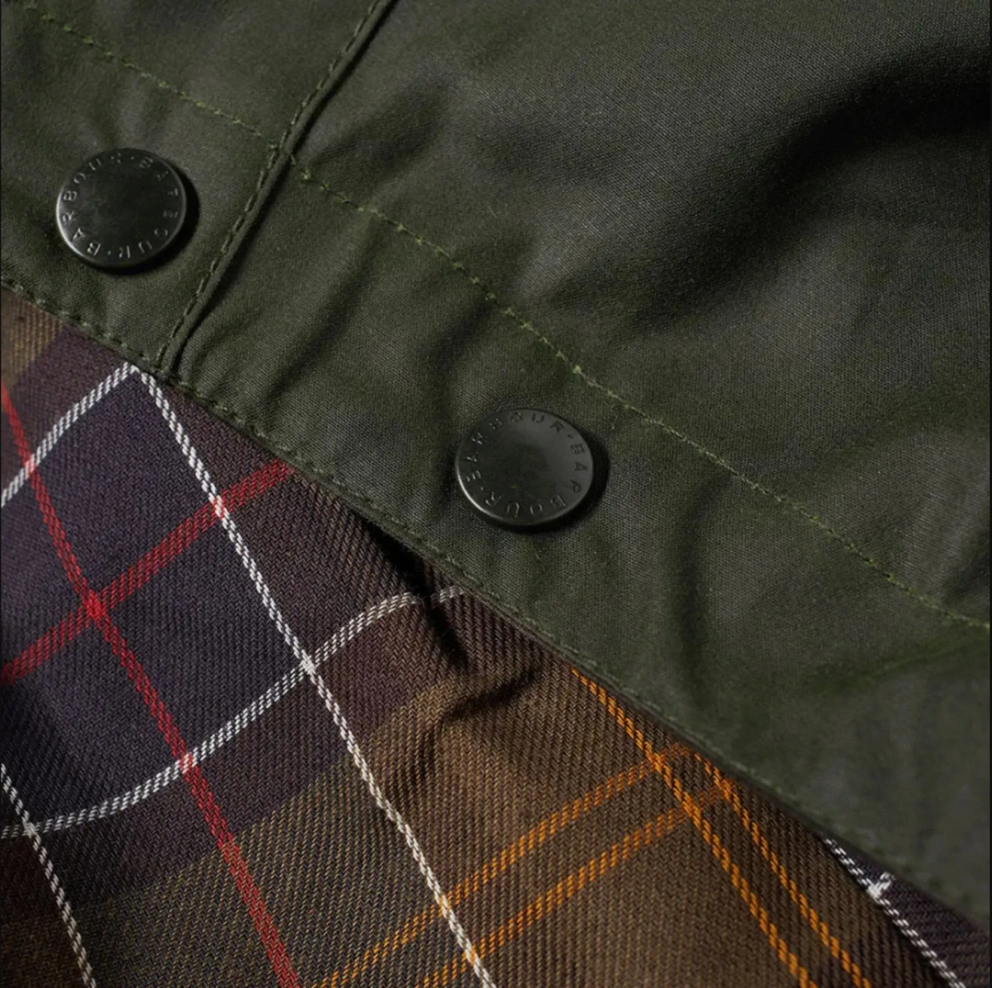 HENRY SARTORIAL X BARBOUR Cotton Plain Hood OLIVE