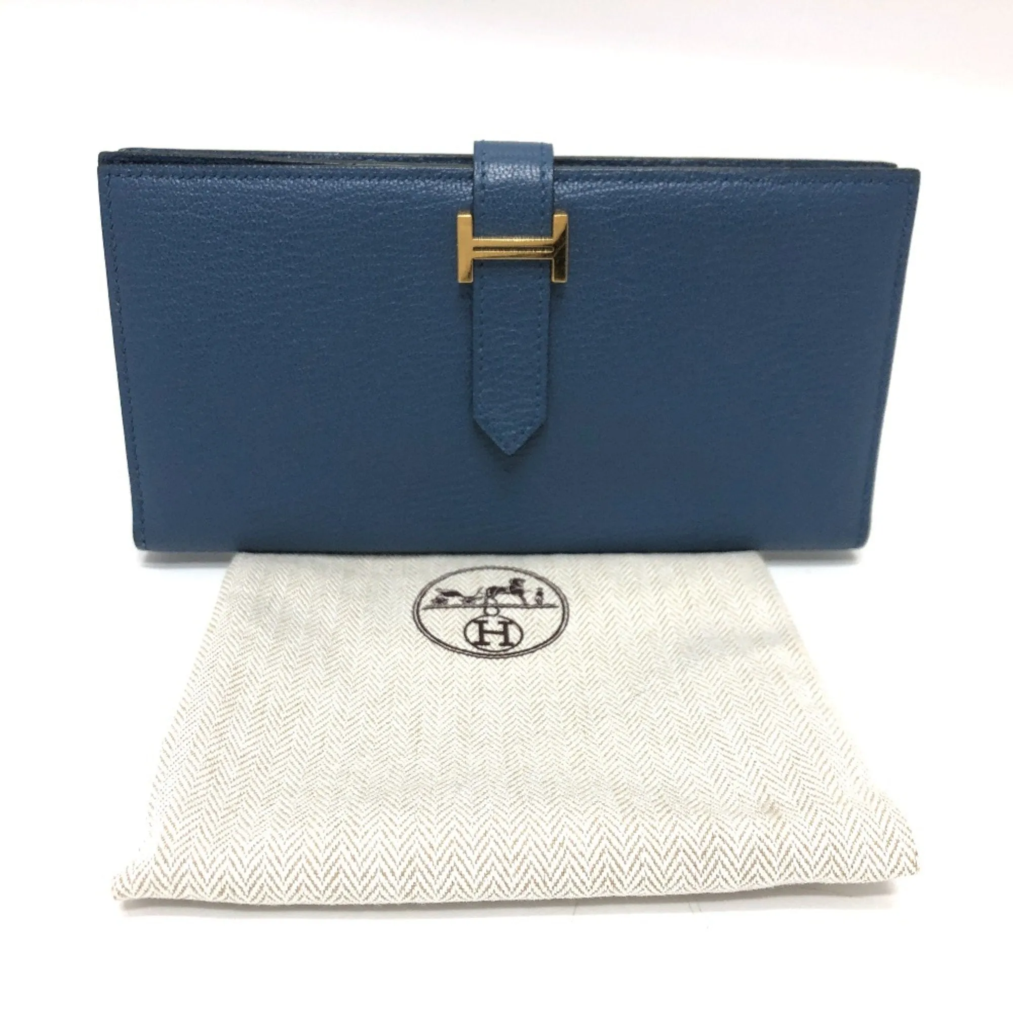 Herms Barn Blue Leather Accessories