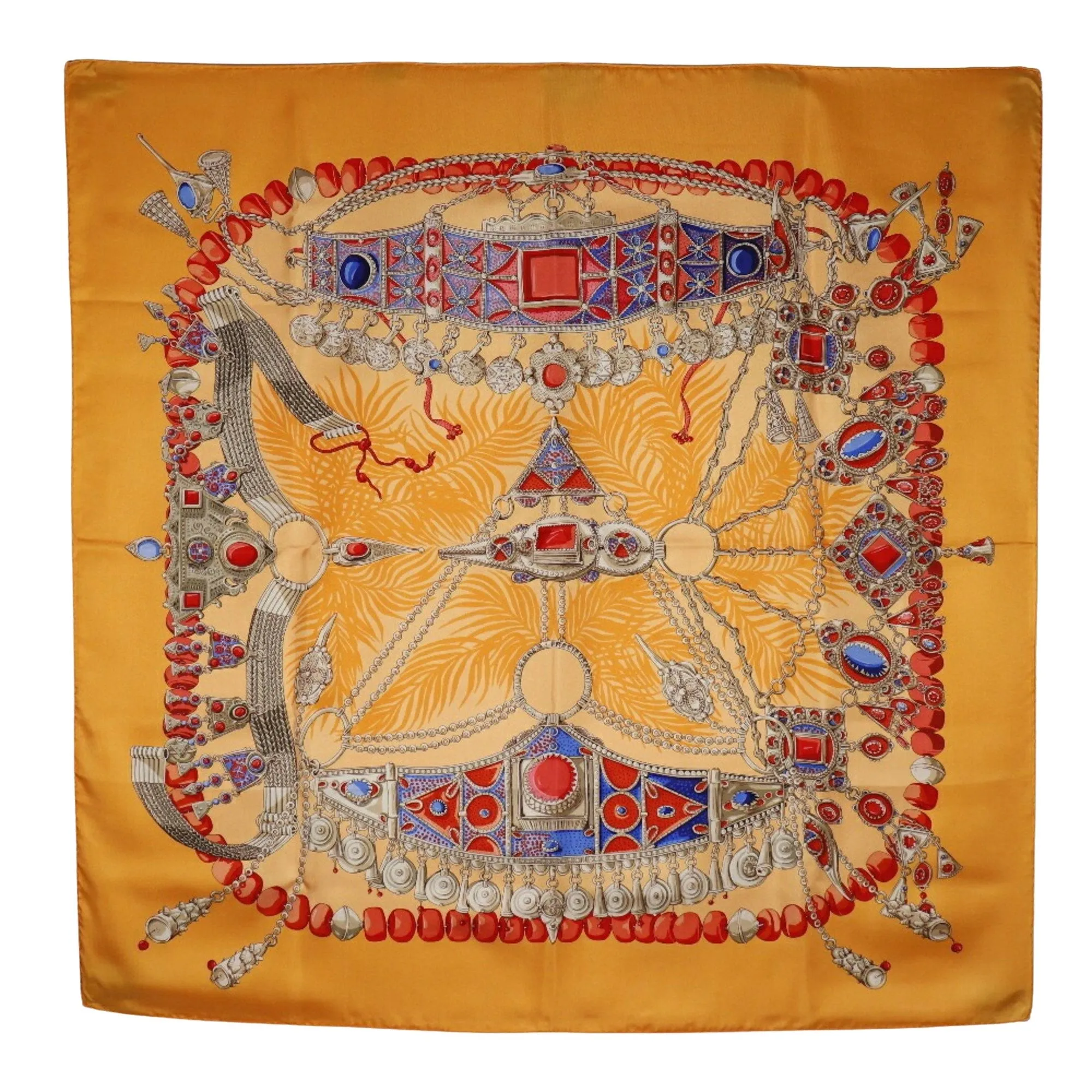 Herms Carr 90 Multicolour Silk Accessories