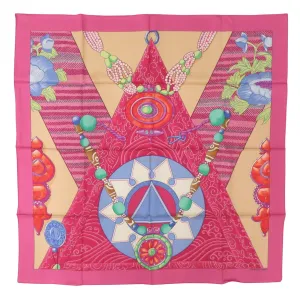 Herms Carr 90 Multicolour Silk Accessories