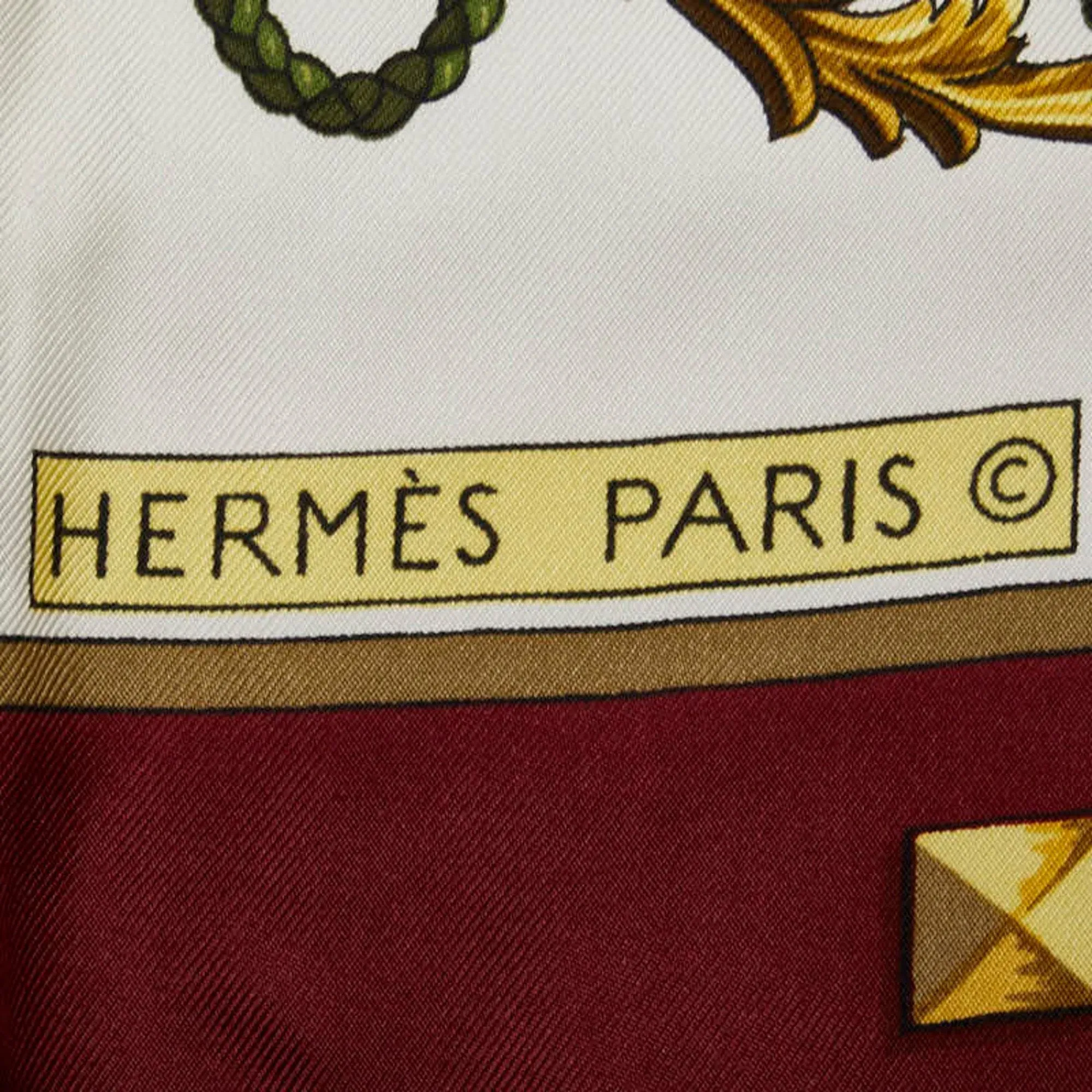 Herms Carr 90 Red Silk Accessories