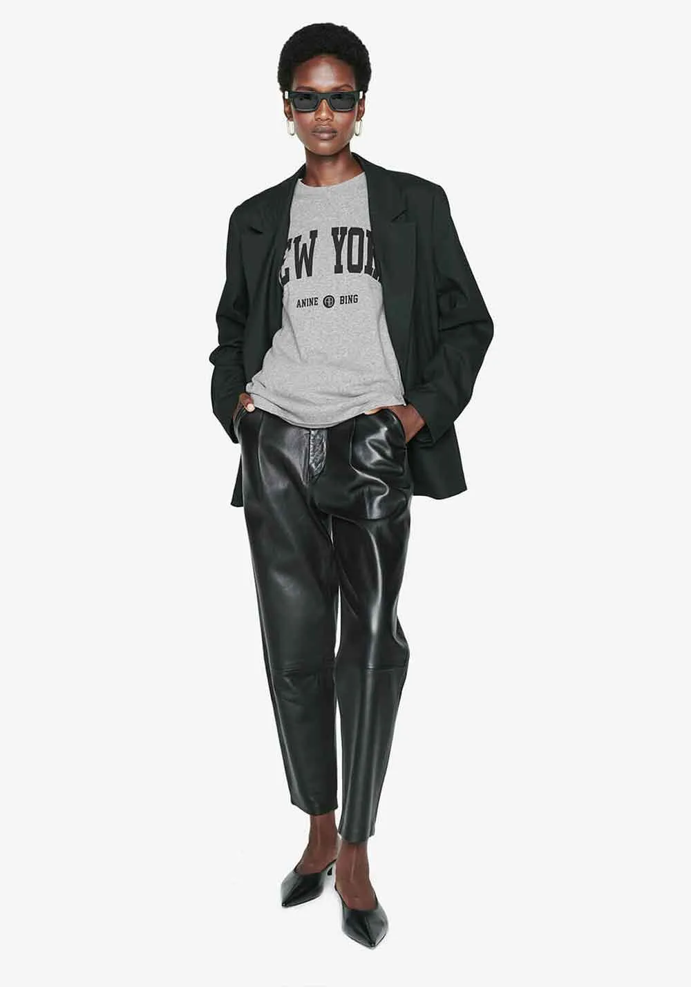 LILI TEE UNIVERSITY NEW YORK HEATHER GREY