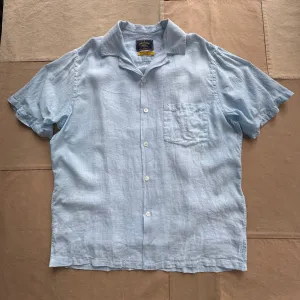 Linen Camp Collar. Sky