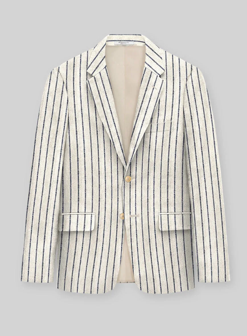 Maestro Felea Stripe Linen Wool Silk Jacket