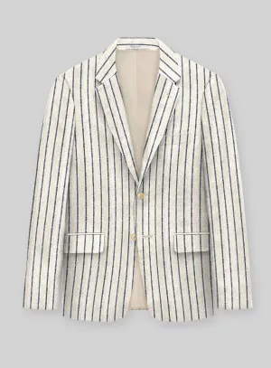 Maestro Felea Stripe Linen Wool Silk Jacket