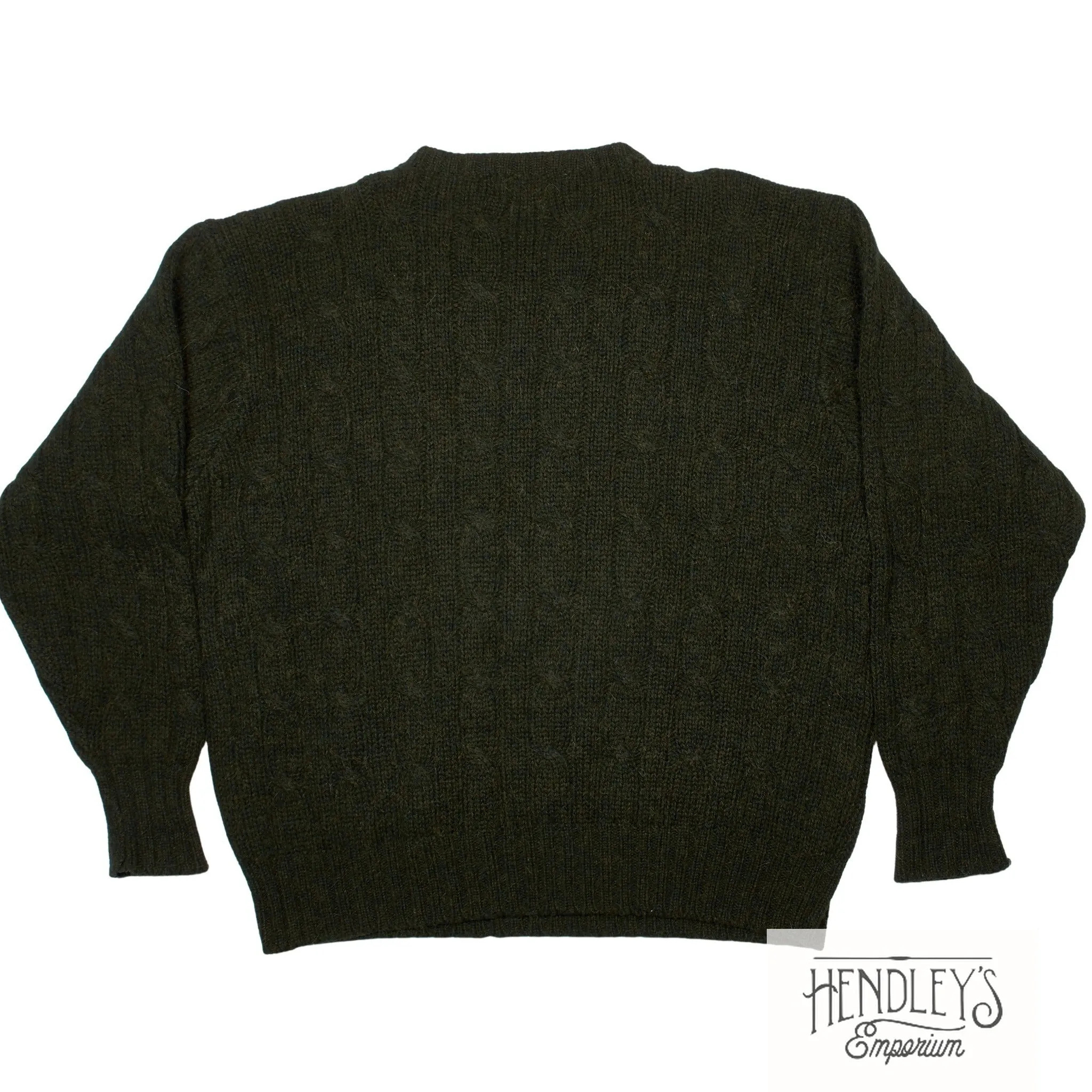 Polo Ralph Lauren Cable-Knit Holiday Sweater XL Forest Alpaca-Wool