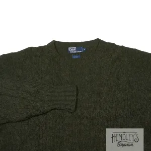 Polo Ralph Lauren Cable-Knit Holiday Sweater XL Forest Alpaca-Wool