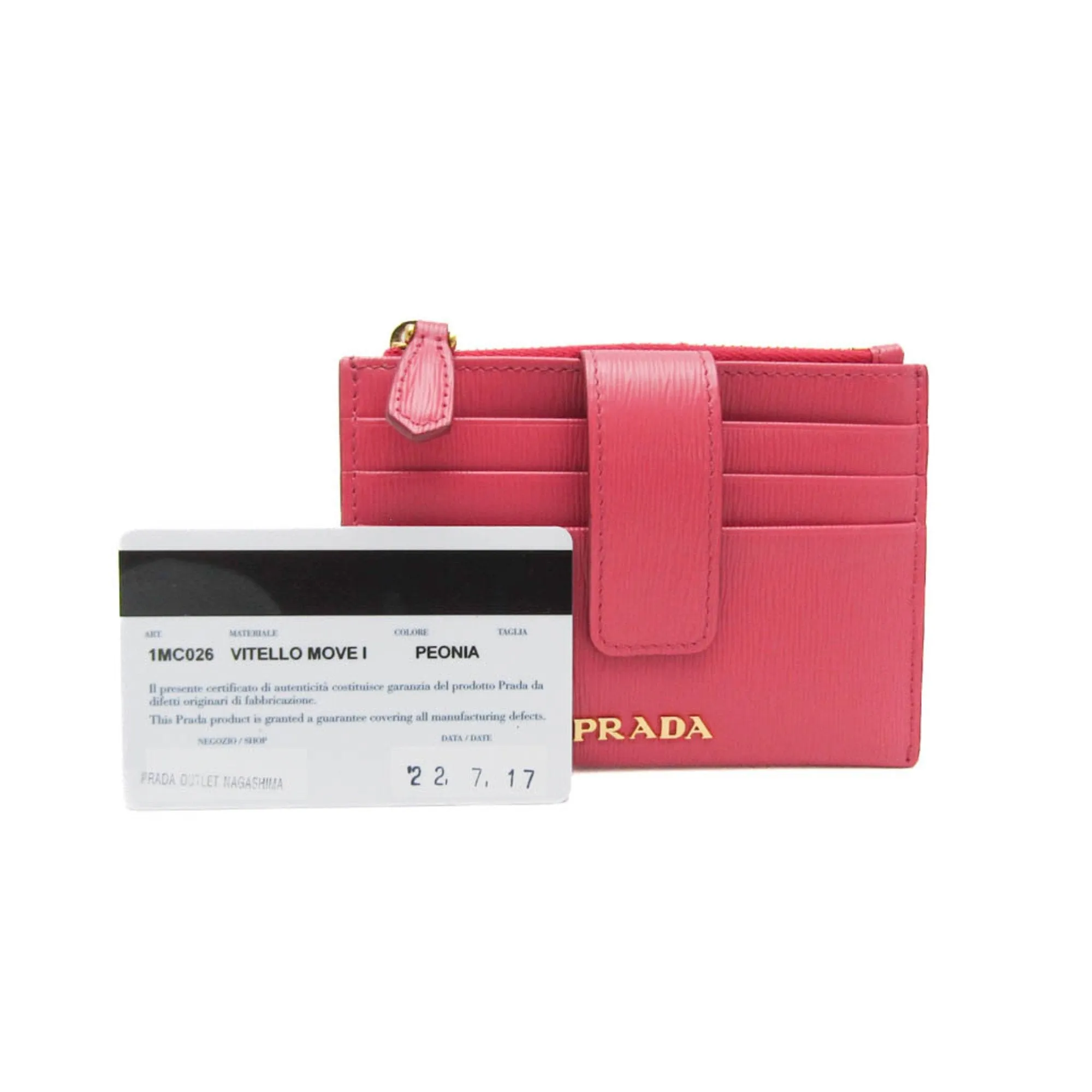 Prada Card Holder Pink Leather Accessories