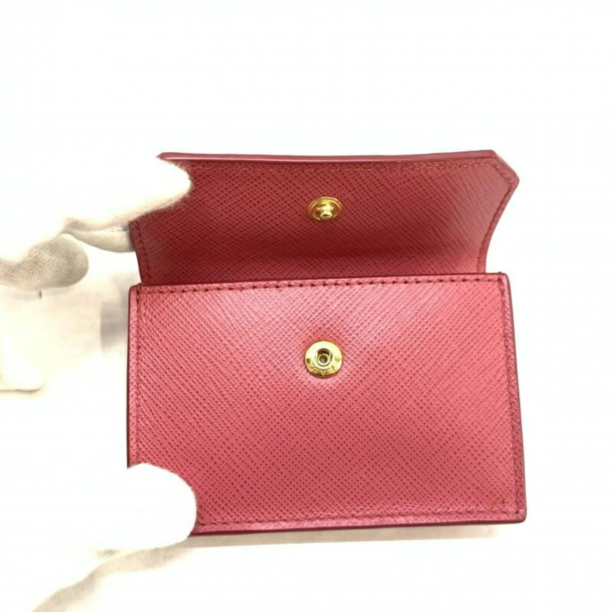 Prada Card Holder Pink Leather Accessories