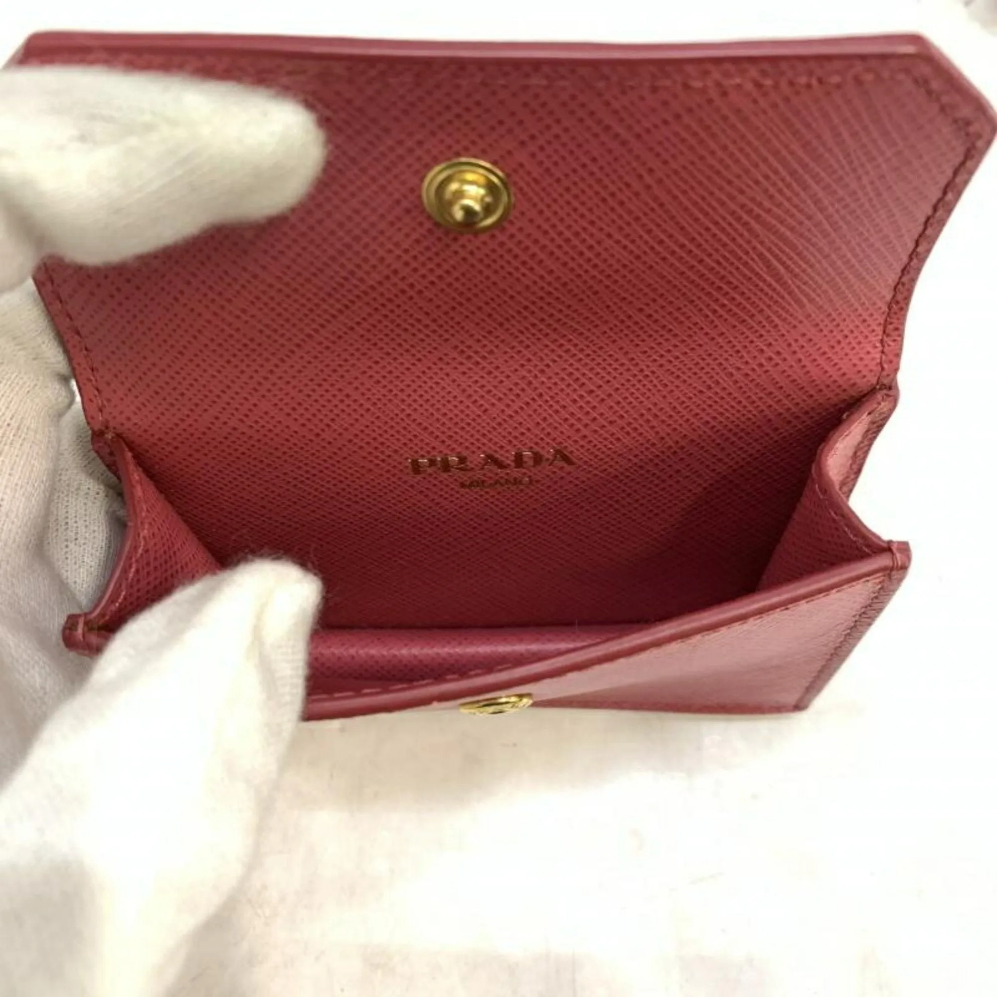Prada Card Holder Pink Leather Accessories
