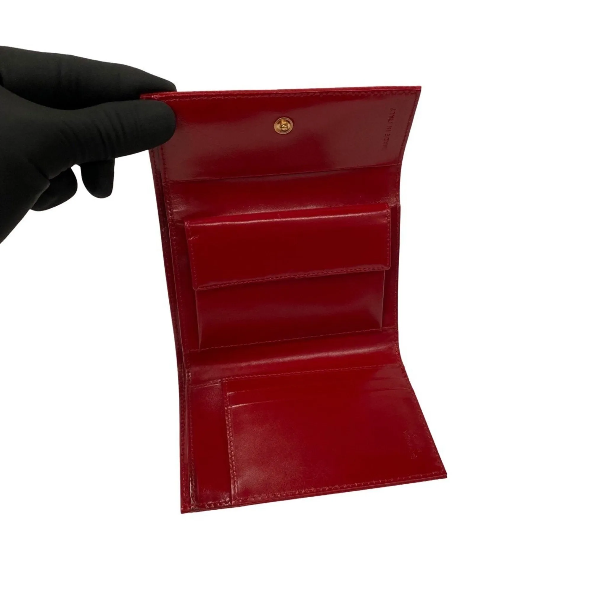 Prada Saffiano Red Leather Accessories