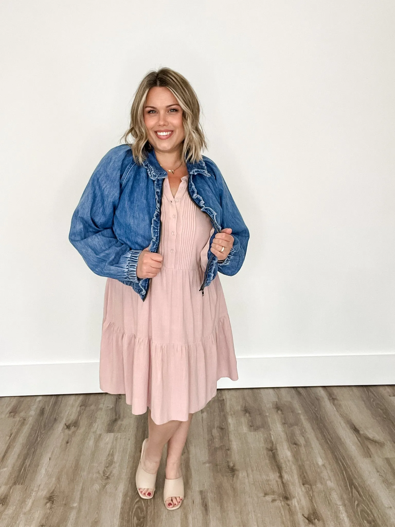 Ruffle Bomber Jacket