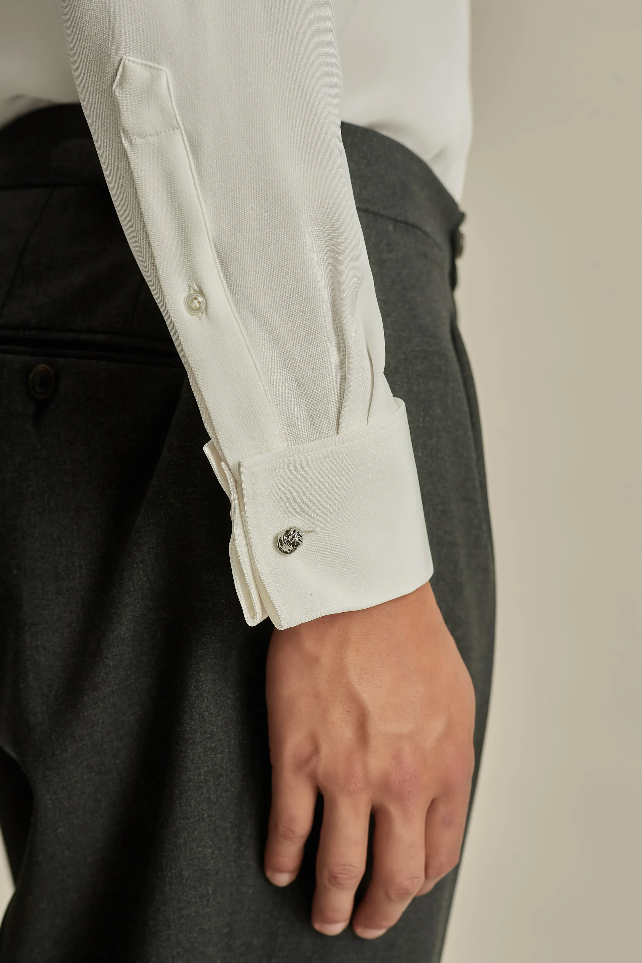 Silk Lecce Collar Fly Front Shirt