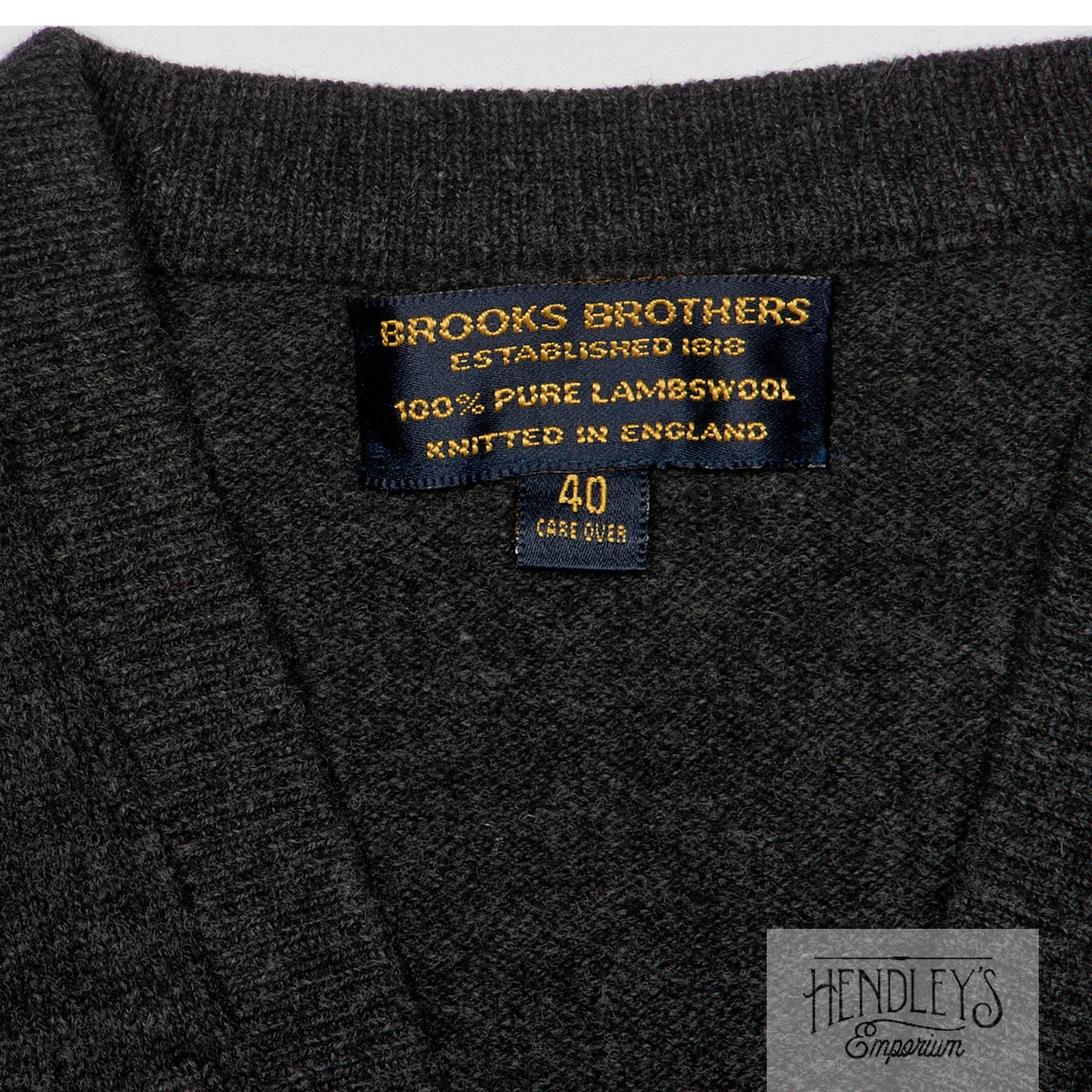 Vintage Brooks Brothers Gray Sweater Vest M in 100% Lambswool ENGLAND