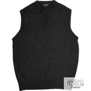 Vintage Brooks Brothers Gray Sweater Vest M in 100% Lambswool ENGLAND