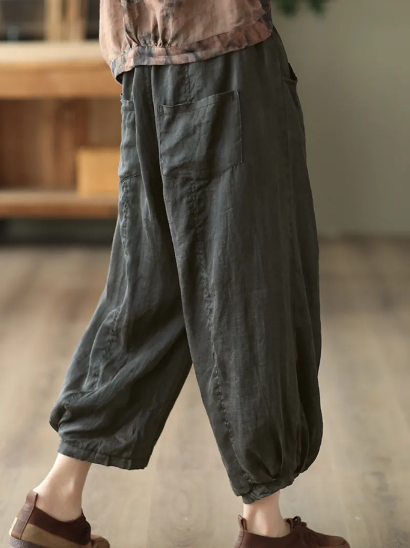 Women's Adjustable & Perfect Back Pocket Loose  Bottom