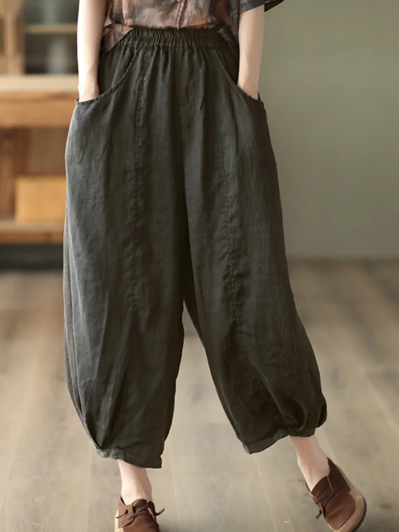 Women's Adjustable & Perfect Back Pocket Loose  Bottom