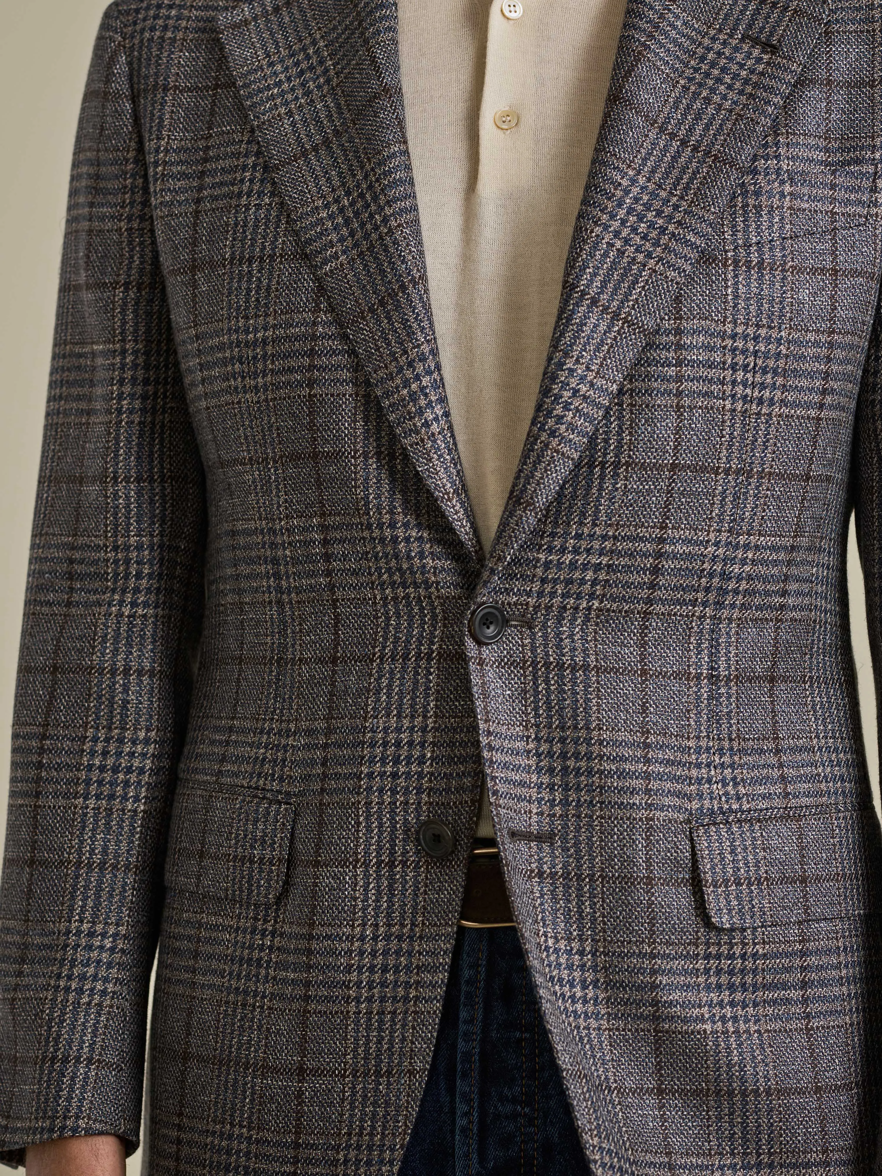 Wool Unstructured Single Breasted Jacket