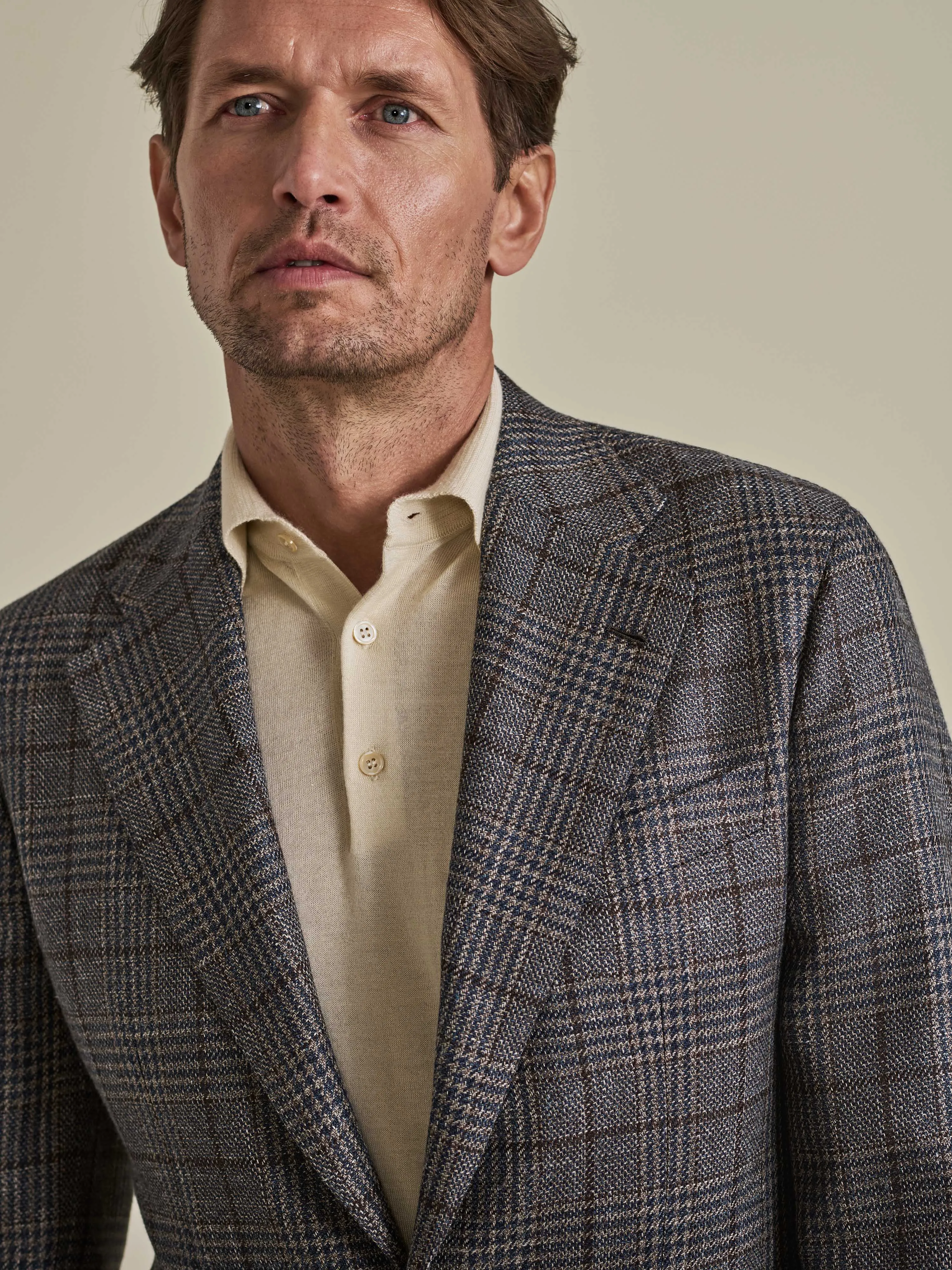 Wool Unstructured Single Breasted Jacket