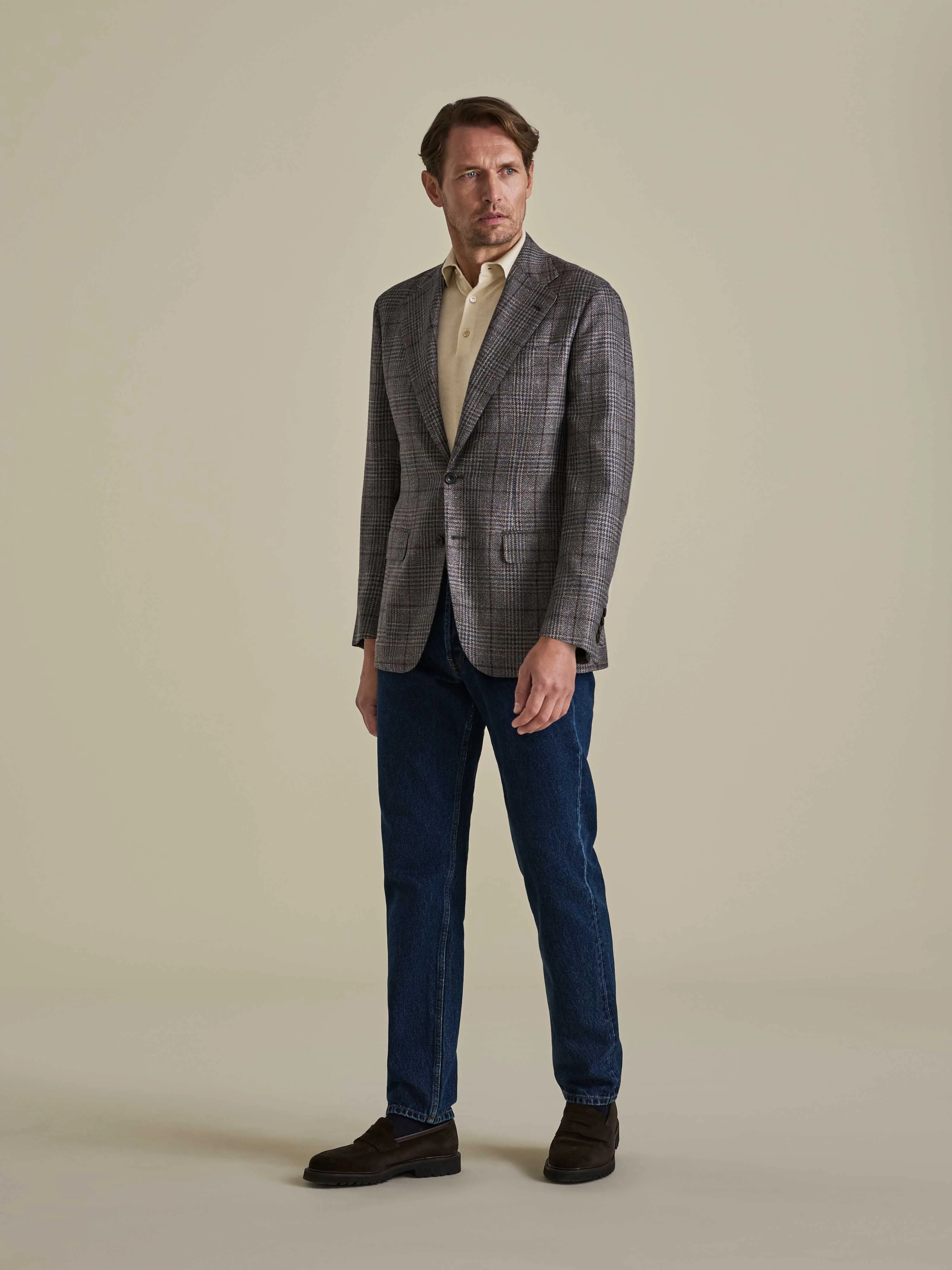 Wool Unstructured Single Breasted Jacket